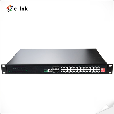 Industrial L2+ Rackmount 24-poort 10/100/1000T + 4-poort 1000X SFP Managed Ethernet Switch
