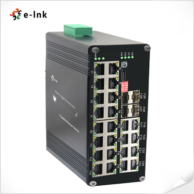 Industriële L2+ 24-poort 10/100/1000T + 4-poort 1000X SFP Managed Ethernet Switch