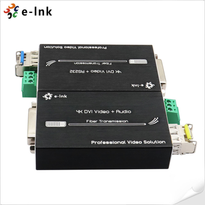 Mini 4K DVI glasvezel extender met RS232