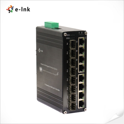 Industriële L2+ 8-poorts 10/100/1000T + 8-poorts 1000X SFP Managed Ethernet Switch