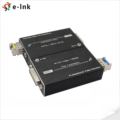 Mini 4K DVI glasvezel extender met stereo audio