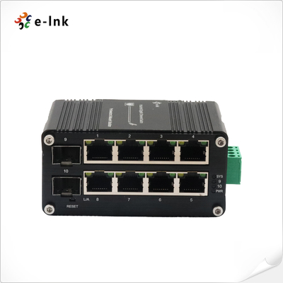 Mini industrieel beheerde 8-poorts 10/100/1000T + 2-poorts 100/1000X SFP Ethernet-switch
