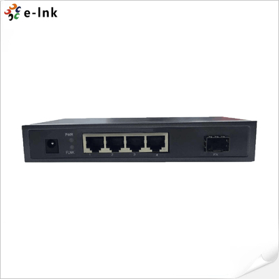 4-poorts 10/100/1000BASE-T + 1-poorts 1000BASE-FX SFP Ethernet Switch