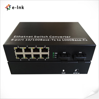 10/100/1000M 8-TX + 2-FX poort glasvezel switch
