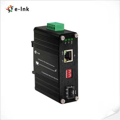 Mini Industrial 10G/5G/2.5G/1G/100M 802.3at naar 10GBASE-X SFP+ Media Converter