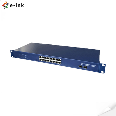 16-poorts 10/100/1000M Gigabit Switch met 2 SFP-sleuven