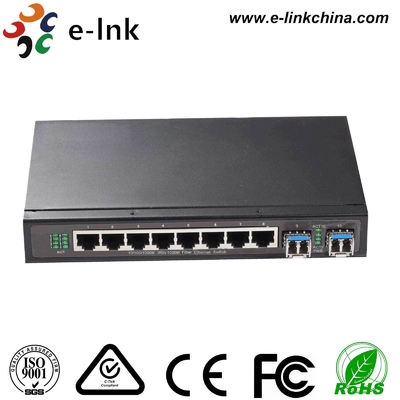Beheerde 8-poorts 10/100/1000M Gigabit Switch met 2 SFP-sleuven