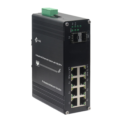 Industriële L2+ 8-poort 10/100/1000T 802.3at PoE + 2-poort 1000X SFP Managed Ethernet Switch