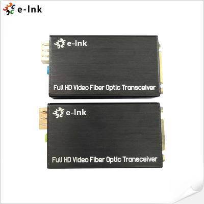 Mini-type DVI Glasvezel Extender met externe stereo audio