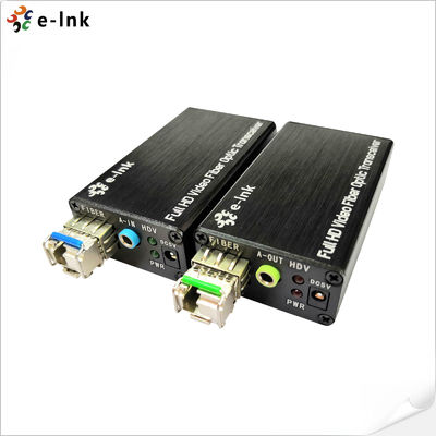 Mini-type DVI Glasvezel Extender met externe stereo Ondersteuning 1920*1200 1080P@60Hz
