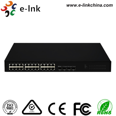 L3 beheerde 24G + 4 10G SFP+ Ethernet Switch