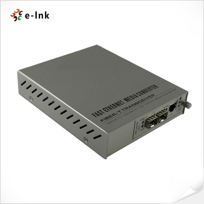 1-poort 10/100/1000Base-T + 2-poort 1000Base-SFP (1+1) Redundante vezelmediaconverter