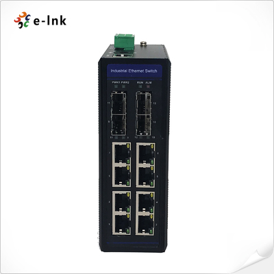 Industriële 8 haven 10/100/1000T 802.3at PoE + 4 haven 100/1000X SFP beheerde Ethernet-Schakelaar