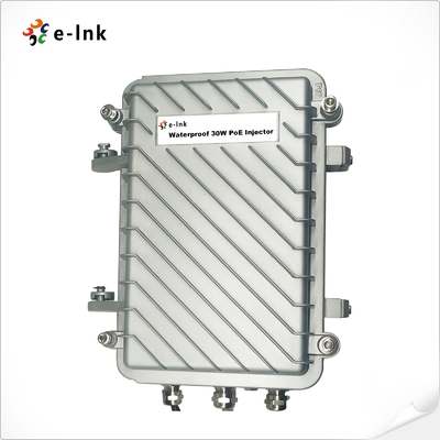Outdoor Waterproof Industrial 30W Gigabit PoE Injector with 6KV Surge Protection