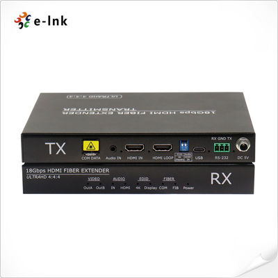 4K@60Hz 4:44 Niet-gecomprimeerde glasvezel audio-video extender