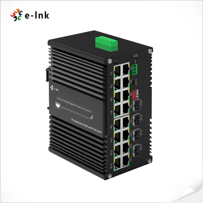 Industriële L2+ 16-poort 10/100/1000T + 4-poort 1000X SFP Managed Ethernet Switch