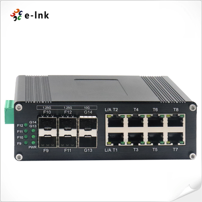 Industriële L2+ 8-poort 10/100/1000T + 4-poort 1G SFP + 2-poort 10G SFP+ Managed Ethernet Switch