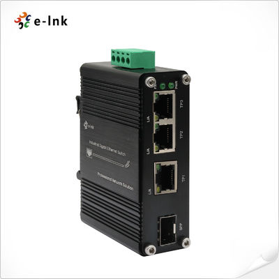 Mini Industrial 3-Port 10/100/1000T + 1-Port 100/1000X SFP Gigabit Ethernet Switch