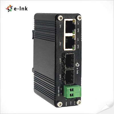 Mini Industrial 2-poort 10/100/1000Base-T + 2-poort 100/1000Base-X SFP Ethernet Switch
