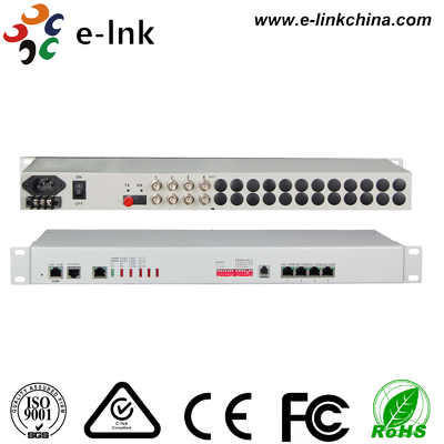 4E1+4GE+Telefoon+SNMP Glasvezel Optische Multiplexer