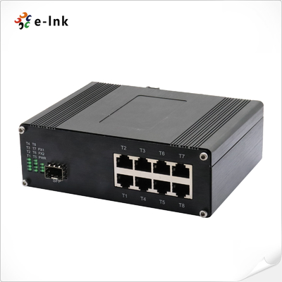 Industriële 8-poorts 10/100/1000T 802.3at PoE + 1-poorts 100/1000Base-X Ethernet-switch