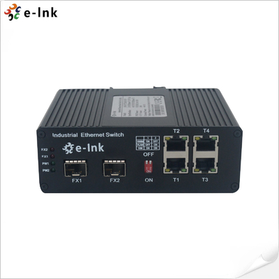 Industriële 4-poort 10/100/1000BASE-T + 2-poort 1000BASE-SFP 250m PoE-switch