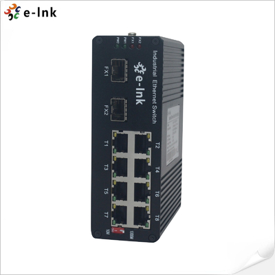 Industriële 8-poort 10/100/1000BASE-T + 2-poort 1000BASE-SFP 250m PoE-switch