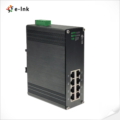 Onbeheerde industriële 8-poort 10/100BASE-T (PoE+) Ethernet-switch