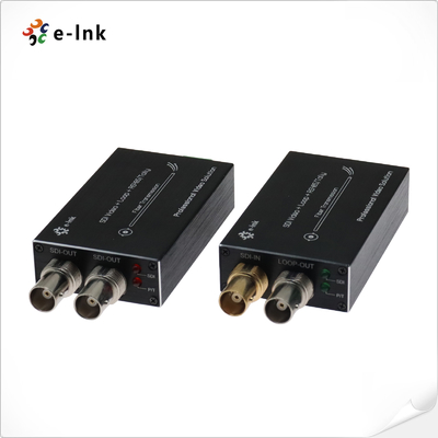 Mini-type HD-SDI naar glasvezelconverter met Tally & Reverse RS485