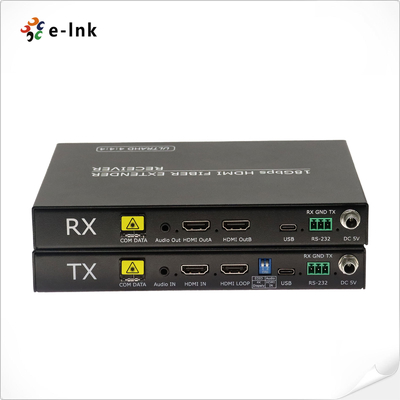 4K@60Hz 4:44 Niet-gecomprimeerde glasvezel audio-video extender