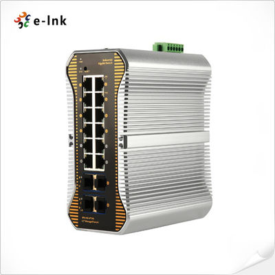 quality L2+ Industrial 12-Port 10/100/1000T + 4-Port 10G SFP+ Managed Ethernet Switch factory