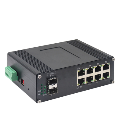Industriële 8-poorts 10/100/1000T + 2-poorts 1000X SFP Managed Ethernet Switch