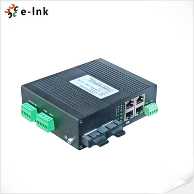 L2+ Industriële 4-poorts 10/100TX + 4-poorts RS485 + 2-poorts 100FX Ring beheerde Ethernet-switch