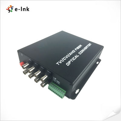8-kanaals HD-AHD/HD-CVI/HD-TVI/CVBS 4-in-1 video fiber converter met industrieel breed bereik van bedrijfstemperatuur