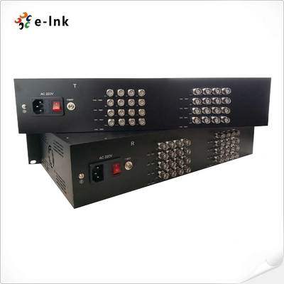 32Ch HD-AHD/HD-CVI/HD-TVI/CVBS 4-in-1 Video Fiber Converter Niet-compressie coderingstechnologie