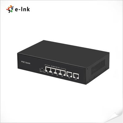 4-poort 10/100BASE-T PoE en 2-poort 100BASE-T Uplink Ethernet Switch