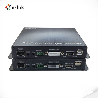 1Ch 1080P DVI + 1Ch USB KVM + 1Ch RS232 + 1Ch Bidi Stereo Audio + 1Ch GPIO over Glasvezel Extender