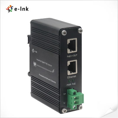 Industriële 95W PoE++ Injector IEEE 802.3bt 12-48V DC Wide Input Gigabit Ethernet DIN Rail Mount