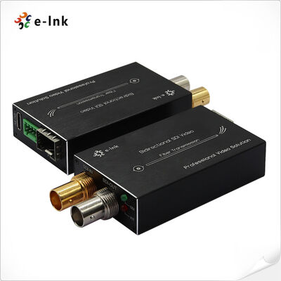 Mini 3G-SDI Fiber Converter Bi-directionele HD-SDI 80km Hot Plug
