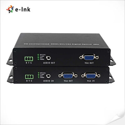 USB VGA KVM Glasvezel Extender 10km 1080P RS232 Audio Transmissie