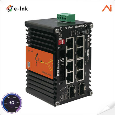 quality AI Smart Managed 8-Poort 90W High-Power PoE++ Industriële Switch met Triple Terminal Real-Time Monitoring en Zonne-spanningsbooster 9-54VDC factory